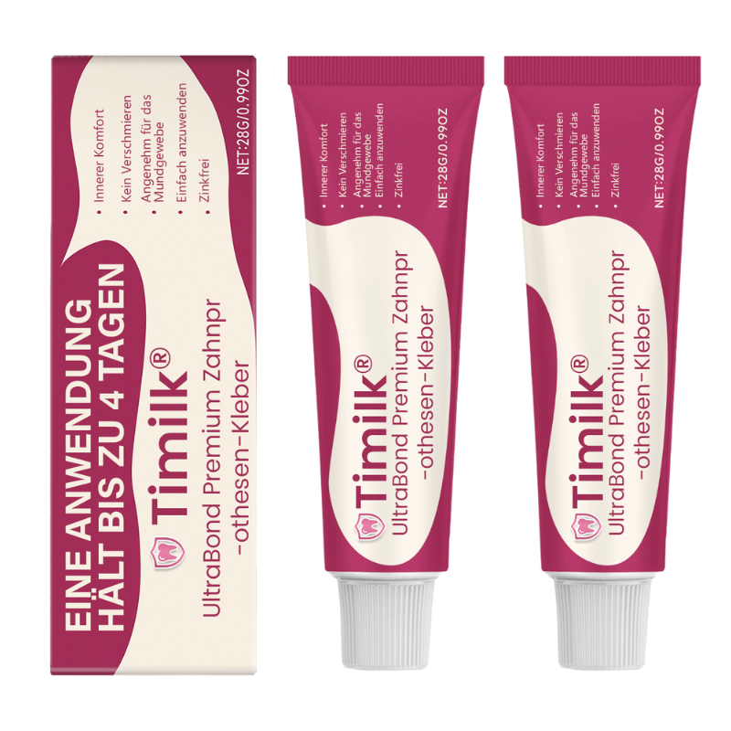 Timilk® UltraBond Premium Denture Adhesive 🔥 FDA Certified (Clinically Proven 4-Day Hold for Secure, Comfortable & Zinc-Free Denture Fit 🦷)🔥