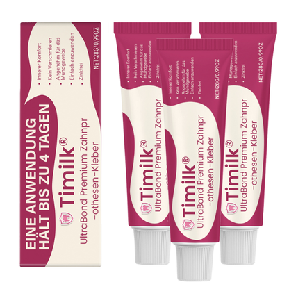 Timilk® UltraBond Premium Denture Adhesive 🔥 FDA Certified (Clinically Proven 4-Day Hold for Secure, Comfortable & Zinc-Free Denture Fit 🦷)🔥