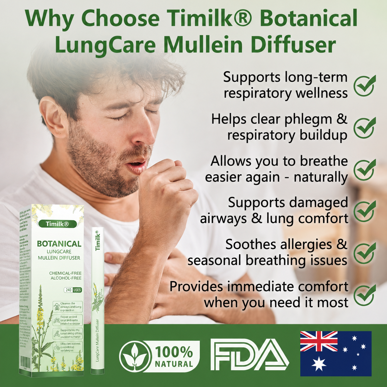 Timilk® Botanical LungCare Mullein Diffuser.